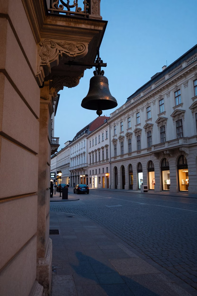 Street Photography in Vienna at Blue Hour in in Vienna, Austria