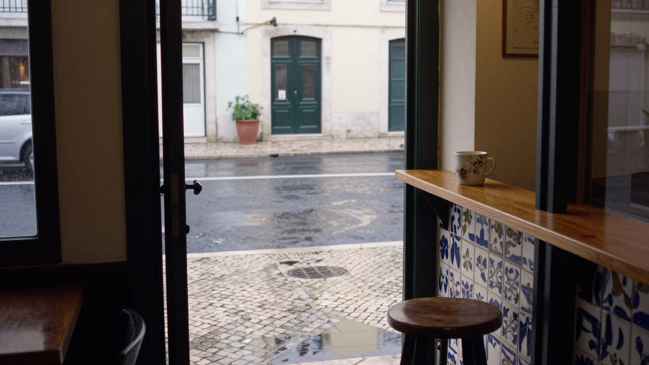 Street Reflection in Lisbon in in Lisbon, Portugal