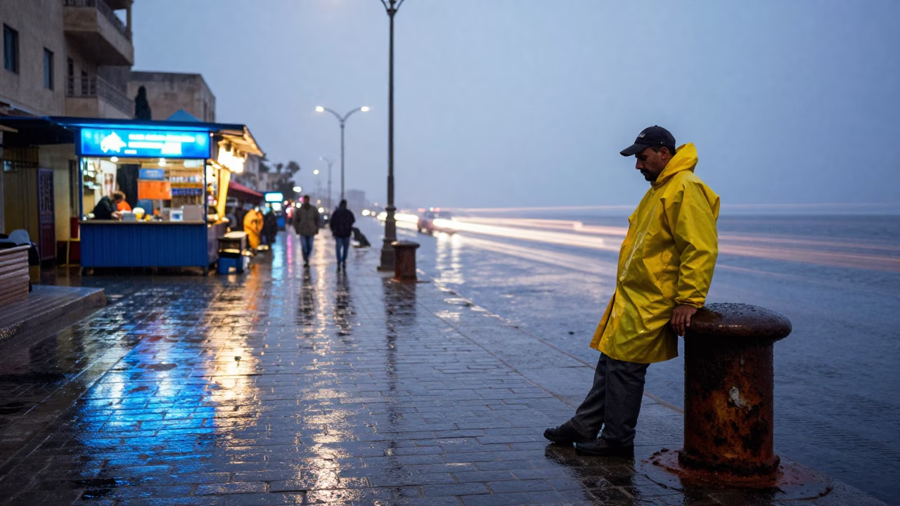 Street Reflections in Alexandria in in Alexandria, Egypt