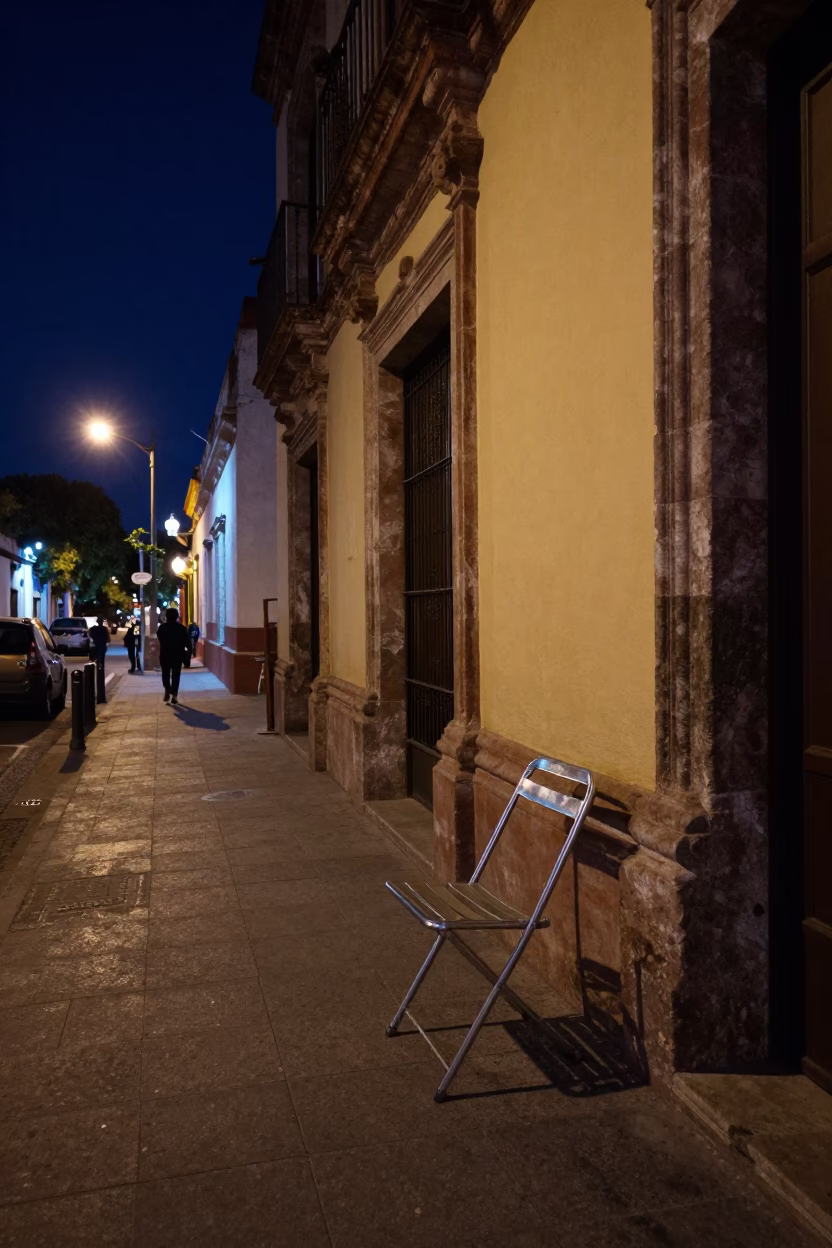Street Scene after dark in Guadalajara in in Guadalajara, Mexico