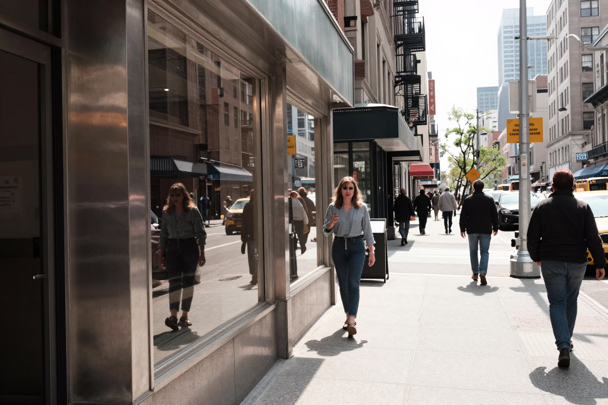 Street Scene at Afternoon Light in New York in in New York, New York, United States