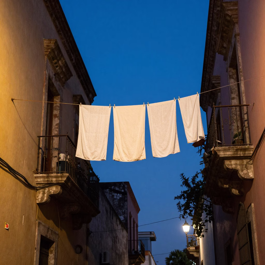 Street Scene at Blue Hour in Mexico City in in Mexico City, Mexico