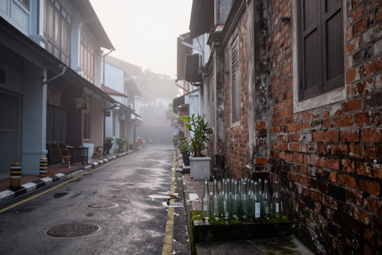 Street Scene at Dawn Light in Kuala Lumpur in in Kuala Lumpur, Malaysia
