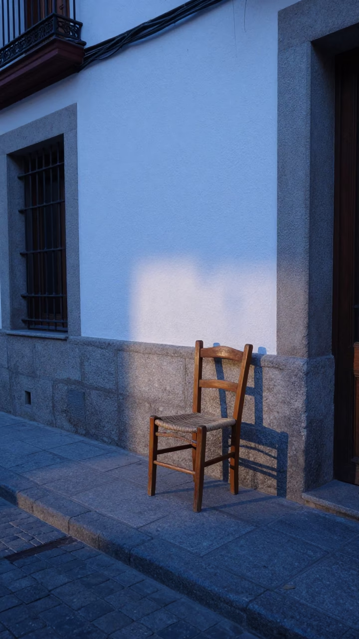 Street Scene at First Light Of Dawn in Madrid in in Madrid, Spain