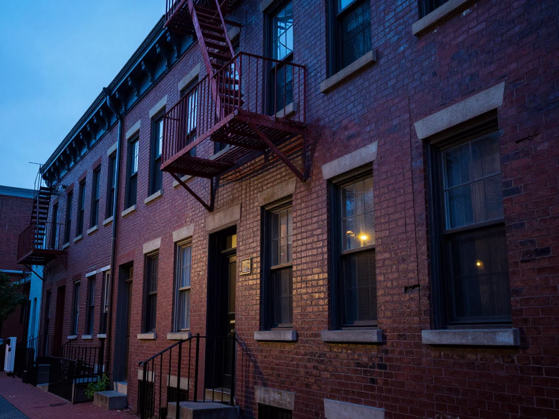 Street Scene at First Light Of Dawn in Philadelphia in in Philadelphia, Pennsylvania, United States