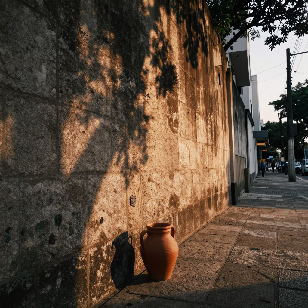 Street Scene at First Light Of Dawn in São Paulo in in São Paulo, Brazil