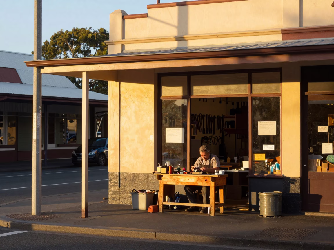 Street Scene at Golden Hour in Adelaide in in Adelaide, South Australia, Australia