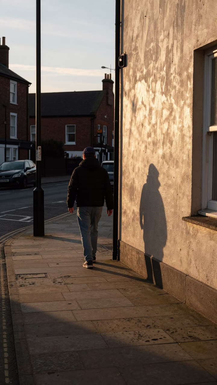 Street Scene at Golden Hour in Liverpool in in Liverpool, United Kingdom