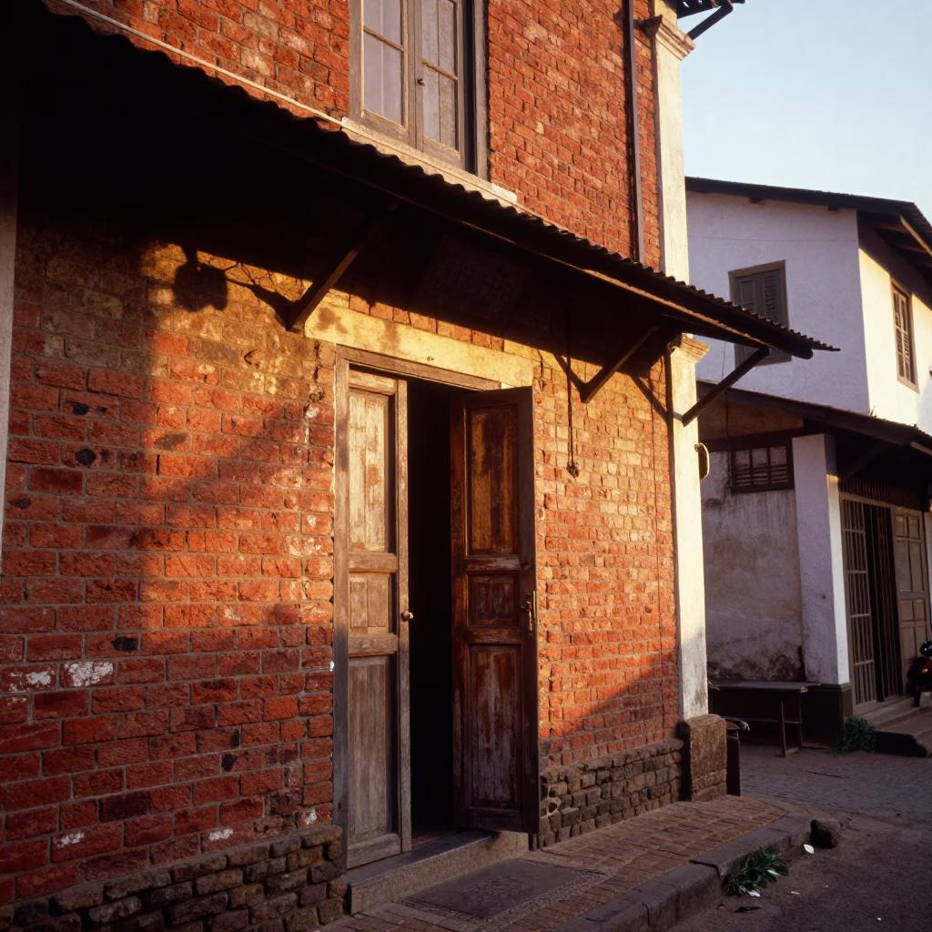 Street Scene at Honeyed Evening Light in Kochi in in Kochi, India