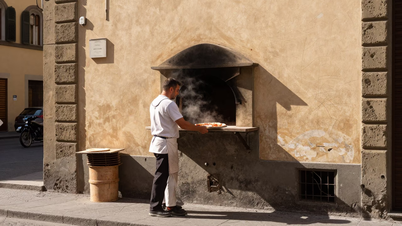 Street Scene at Midday Light in Florence in in Florence, Italy