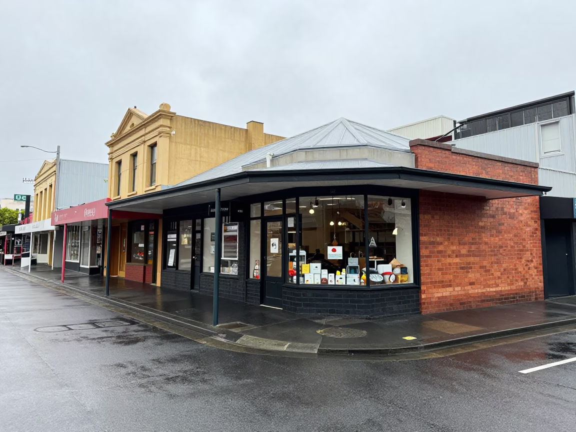 Street Scene at Midday Light in Hobart in in Hobart, Tasmania, Australia