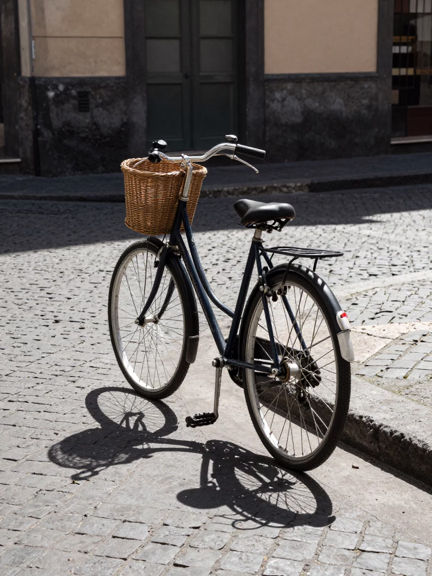 Street Scene at Midday Light in Naples in in Naples, Italy