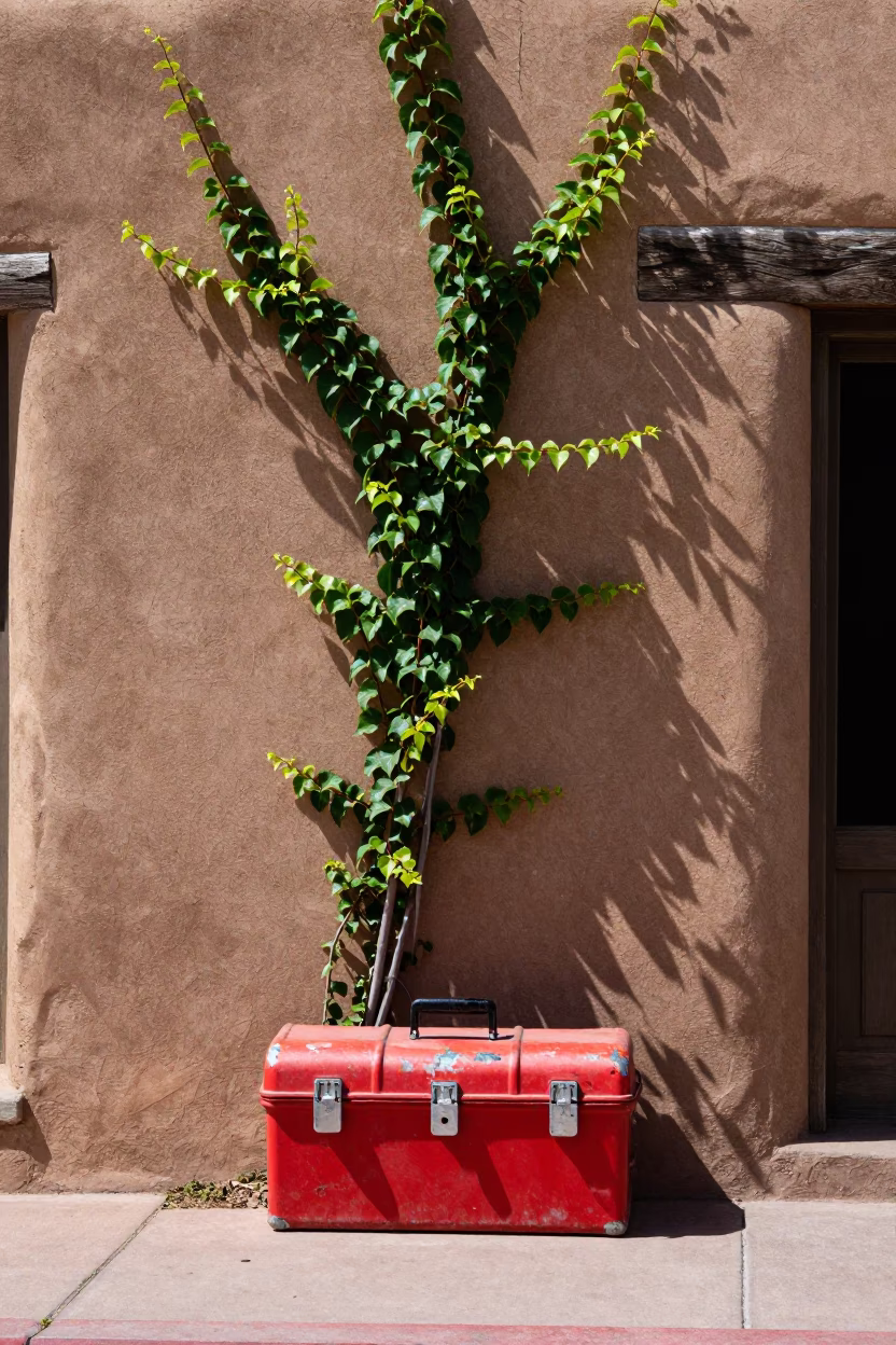 Street Scene at Midday Light in Santa Fe in in Santa Fe, New Mexico, United States