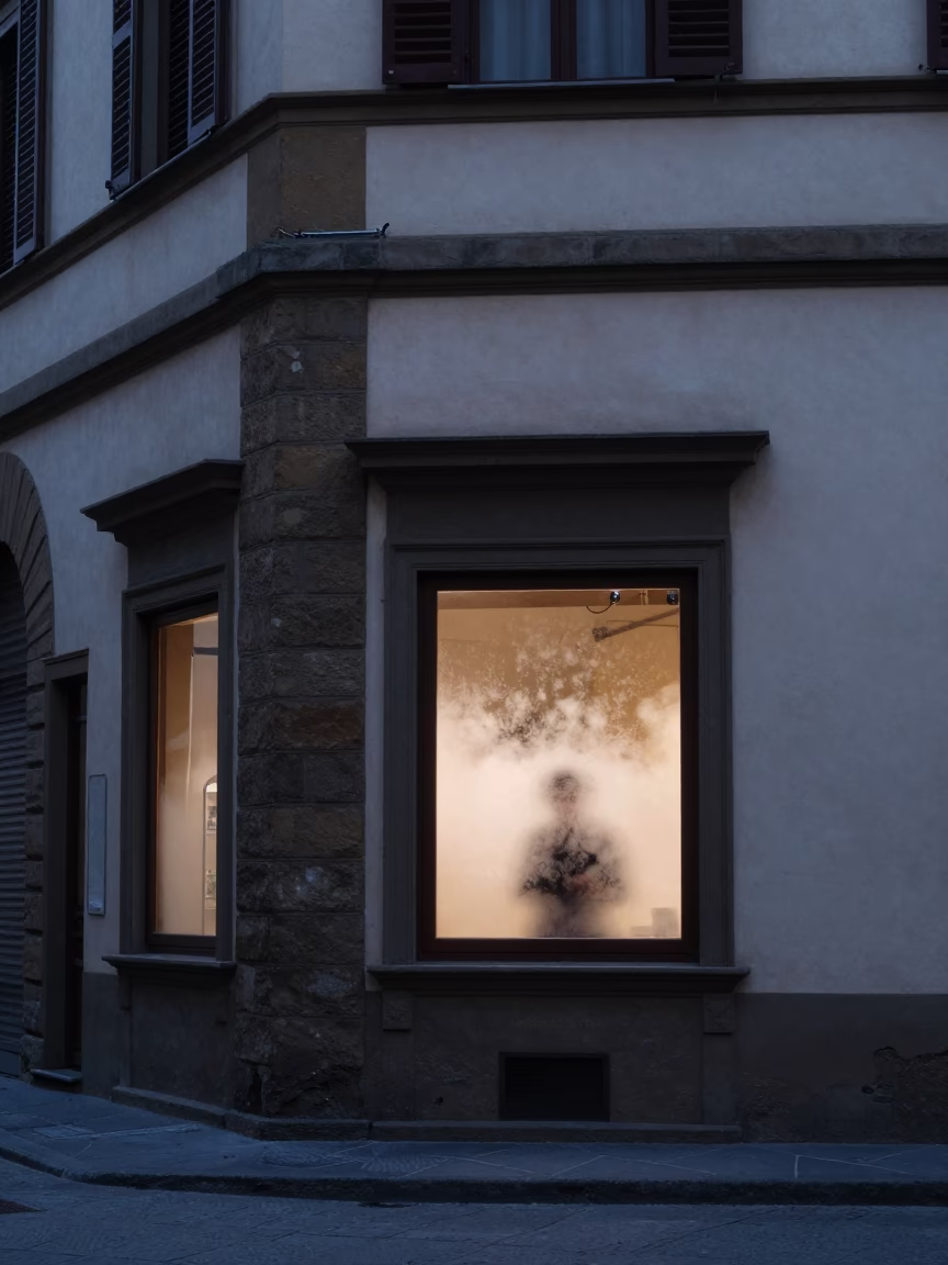 Street Scene at Sunrise Light in Florence in in Florence, Italy