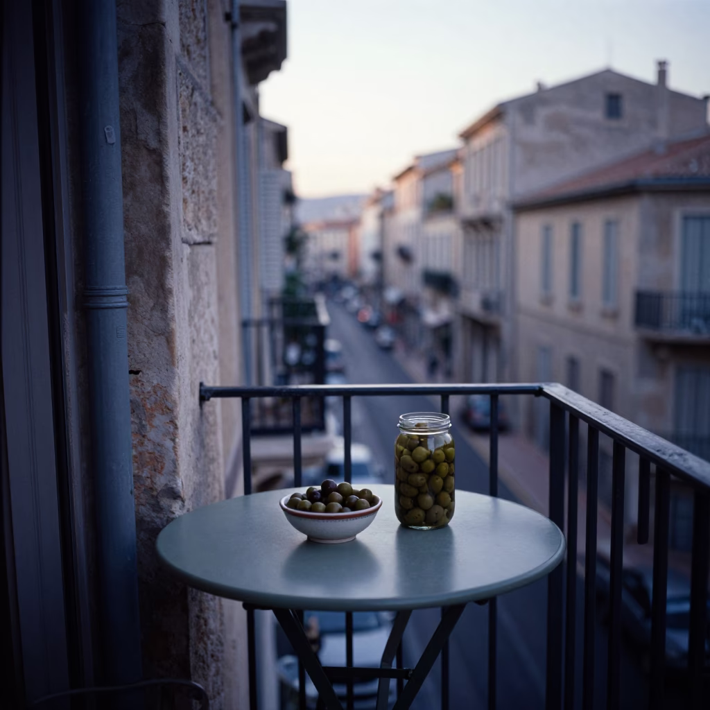 Street Scene at Sunrise Light in Marseille in in Marseille, France