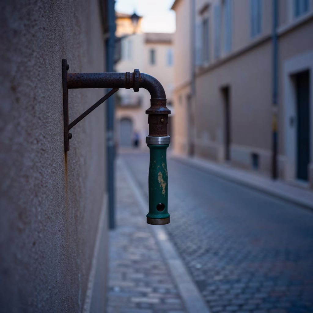 Street Scene at Sunrise Light in Marseille in in Marseille, France