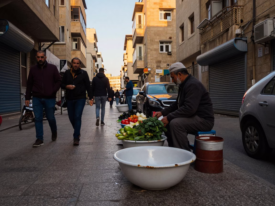 Street Scene at The Early Evening Light in Beirut in in Beirut, Lebanon