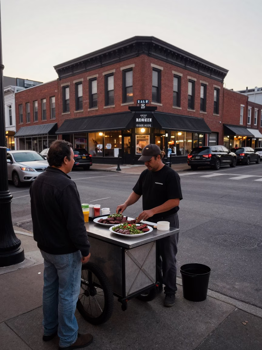 Street Scene at The Early Evening Light in Nashville in in Nashville, Tennessee, United States