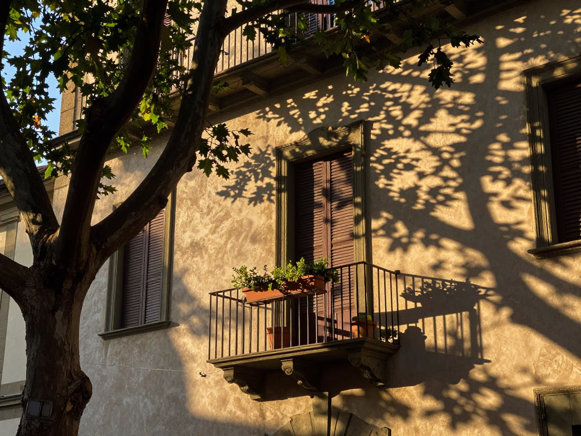 Street Scene at The Early Morning Light in Florence in in Florence, Italy