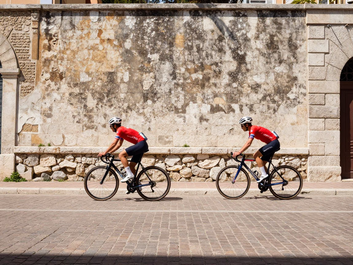 Street Scene at The Flat Glare Of Noon Light in Nice in in Nice, France