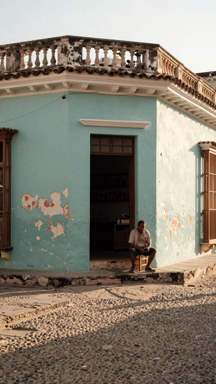 Street Scene at The Late Afternoon Light in Cartagena in in Cartagena, Colombia