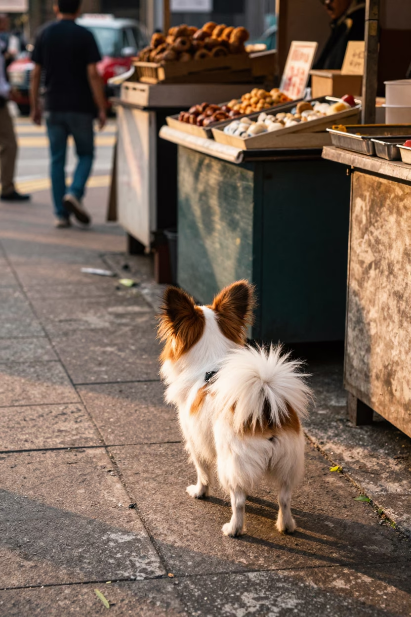 Street Scene at The Late Afternoon Light in Hong Kong in in Hong Kong, Hong Kong