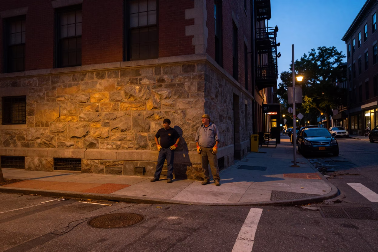 Street Scene at Twilight in Boston in in Boston, Massachusetts, United States
