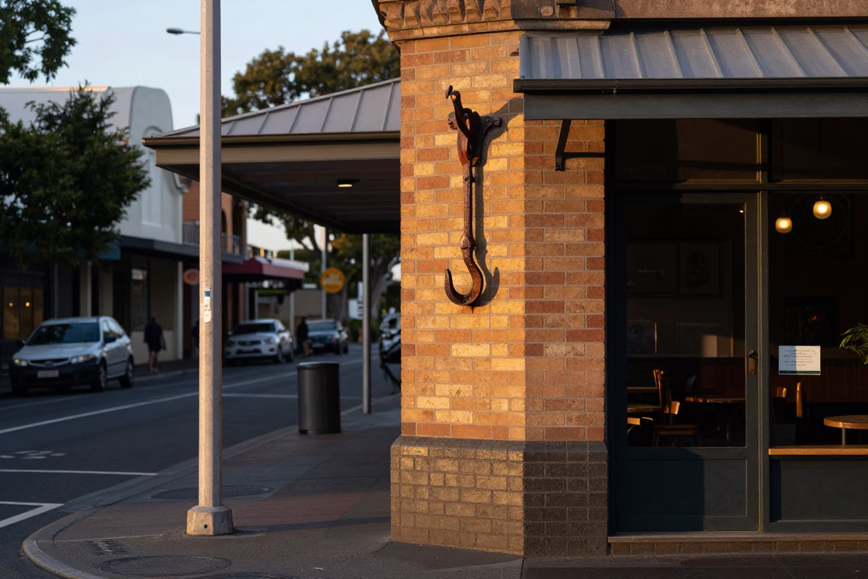 Street Scene in Adelaide at The Early Morning Light in in Adelaide, South Australia, Australia