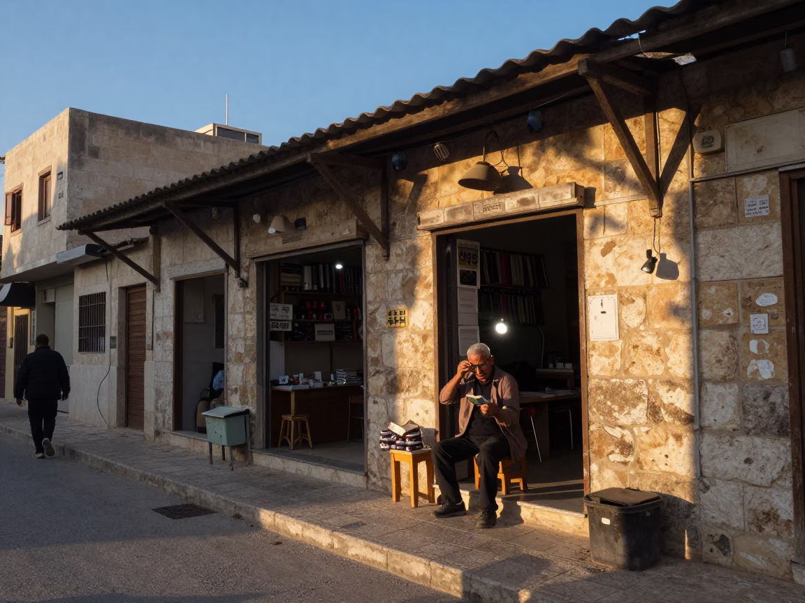 Street Scene in Amman at Clear Late-afternoon Light in in Amman, Jordan