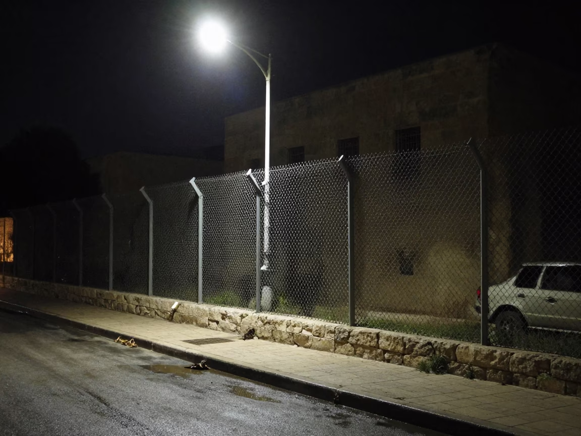 Street Scene in Amman at Late At Night Light in in Amman, Jordan