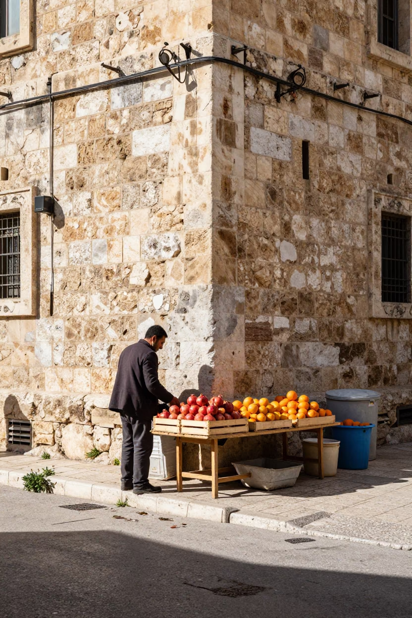 Street Scene in Amman at Noon Light in in Amman, Jordan