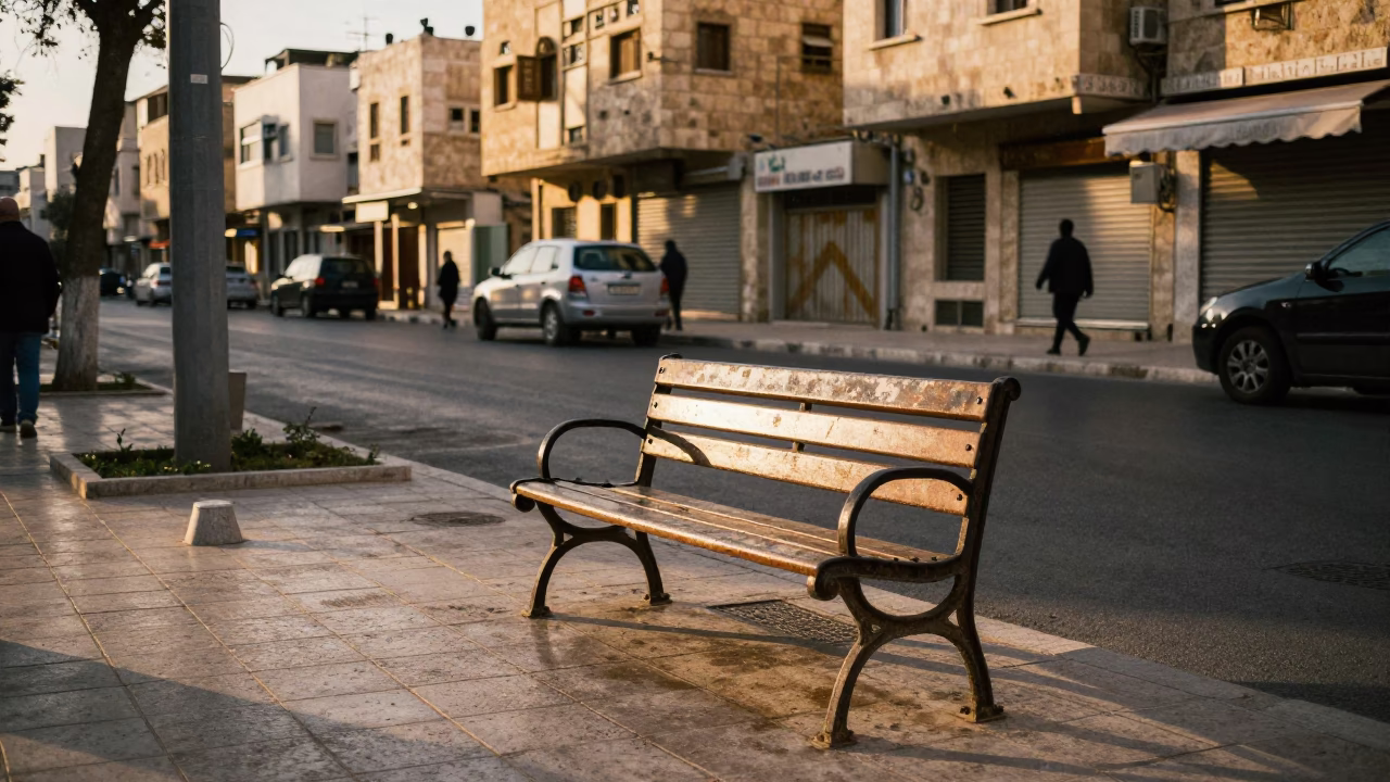 Street Scene in Amman at The Late Afternoon Light in in Amman, Jordan