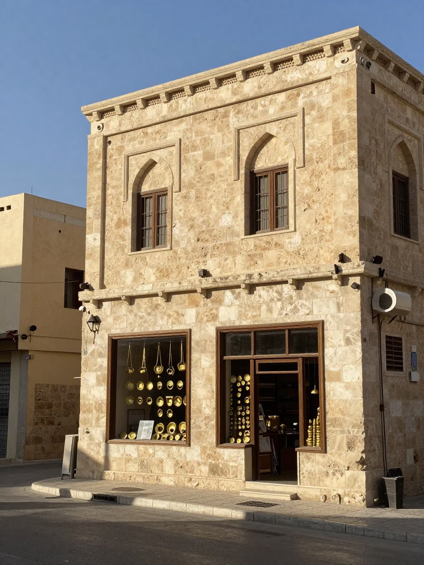 Street Scene in Amman at The Late Morning Light in in Amman, Jordan