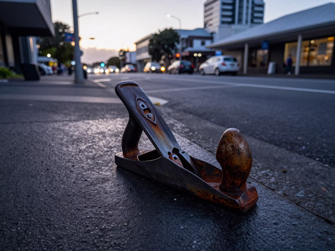 Street Scene in Auckland at Sunrise Light in in Auckland, New Zealand