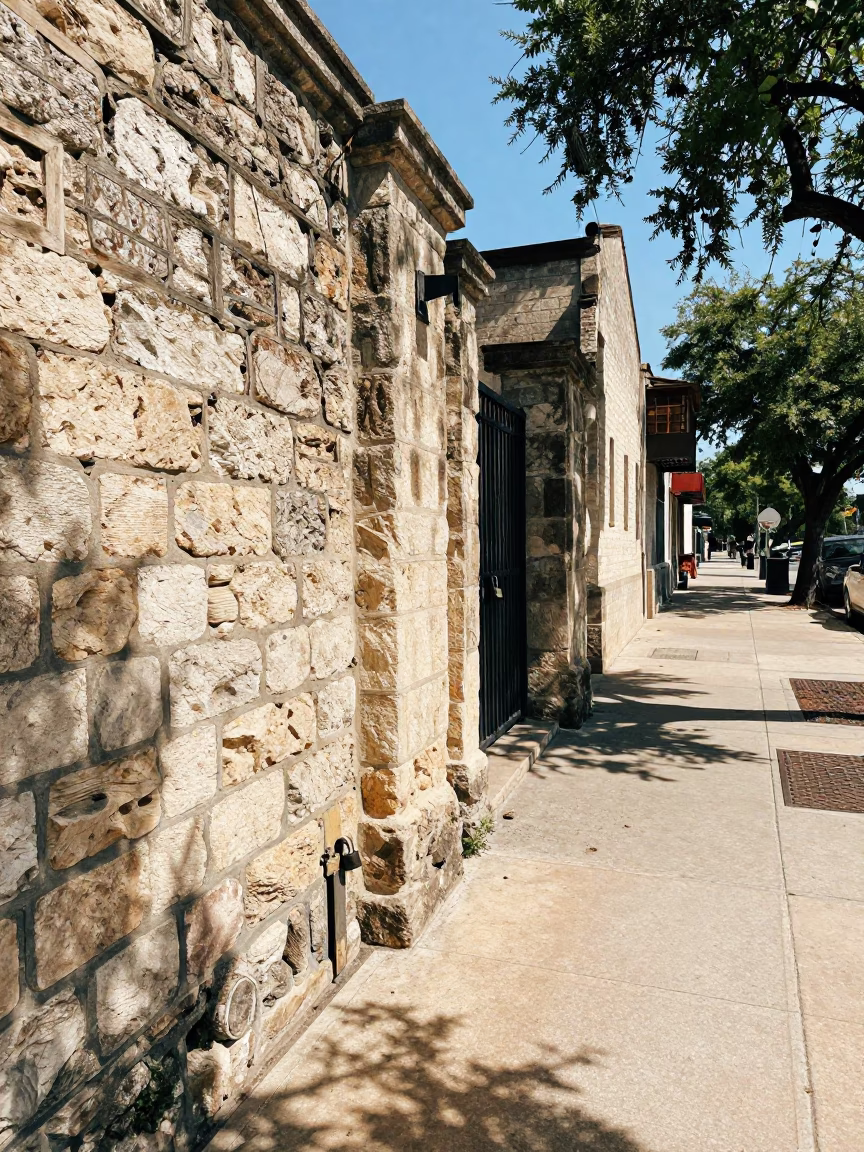 Street Scene in Austin at Bright Midmorning Light in in Austin, Texas, United States