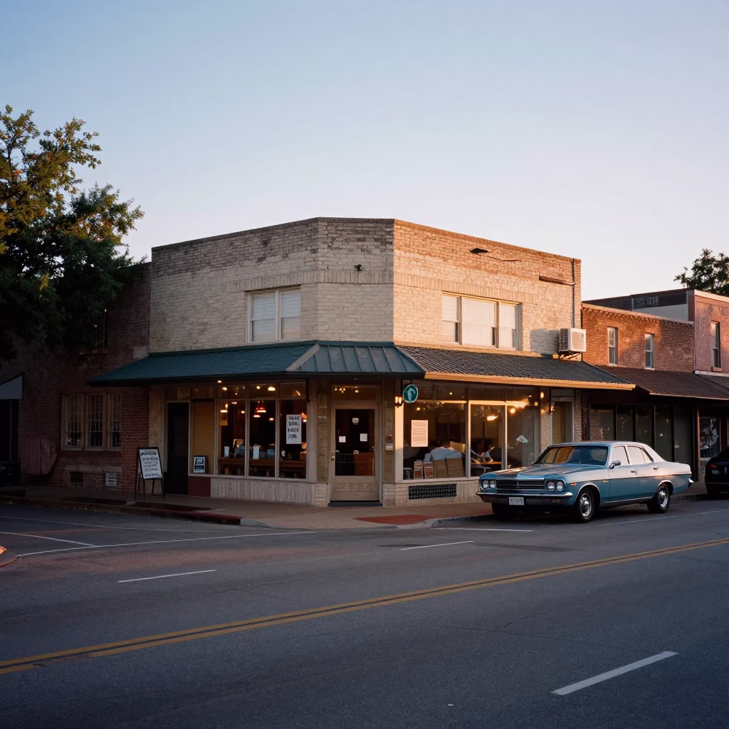 Street Scene in Austin at The Early Morning Light in in Austin, Texas, United States
