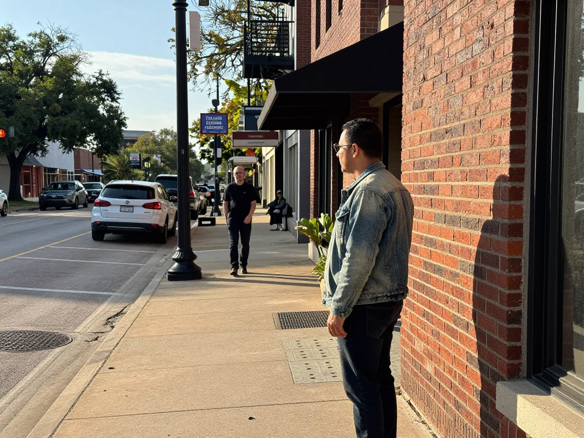 Street Scene in Austin at The Late Morning Light in in Austin, Texas, United States