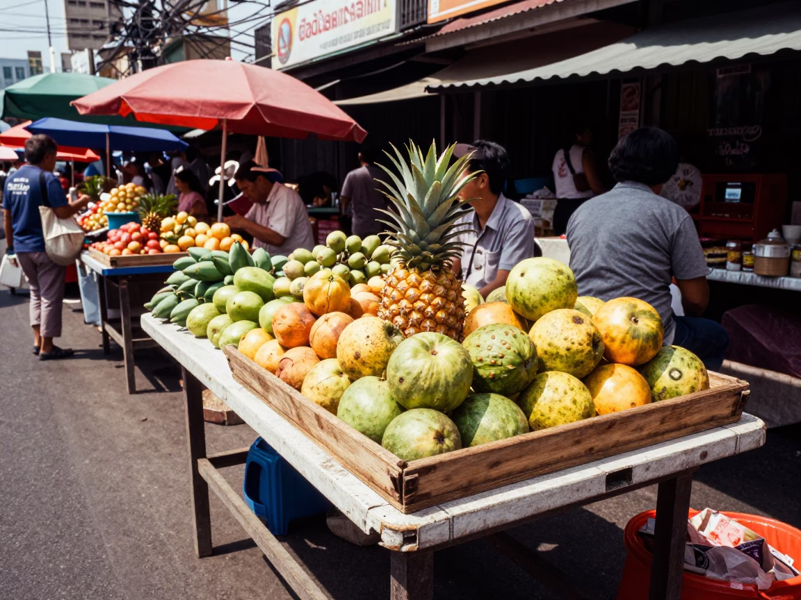 Street Scene in Bangkok at Midday Light in in Bangkok, Thailand