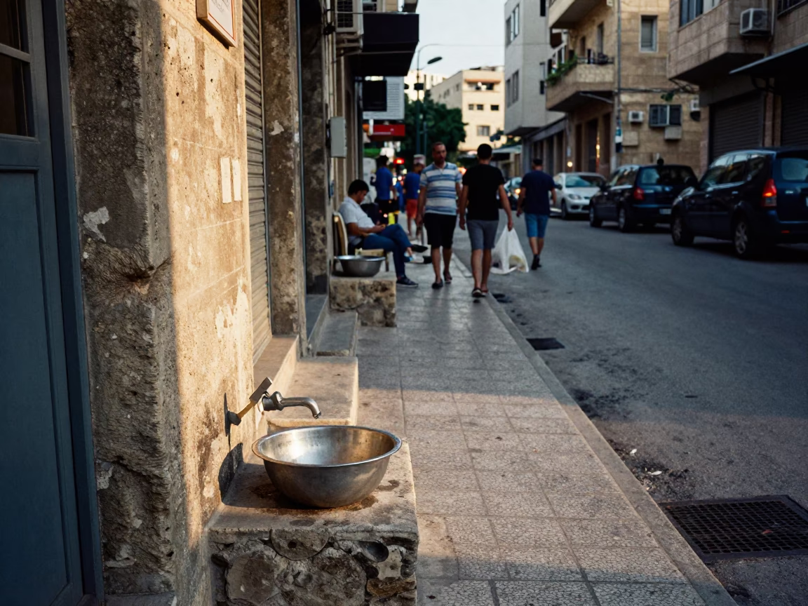 Street Scene in Beirut at Evening Light in in Beirut, Lebanon