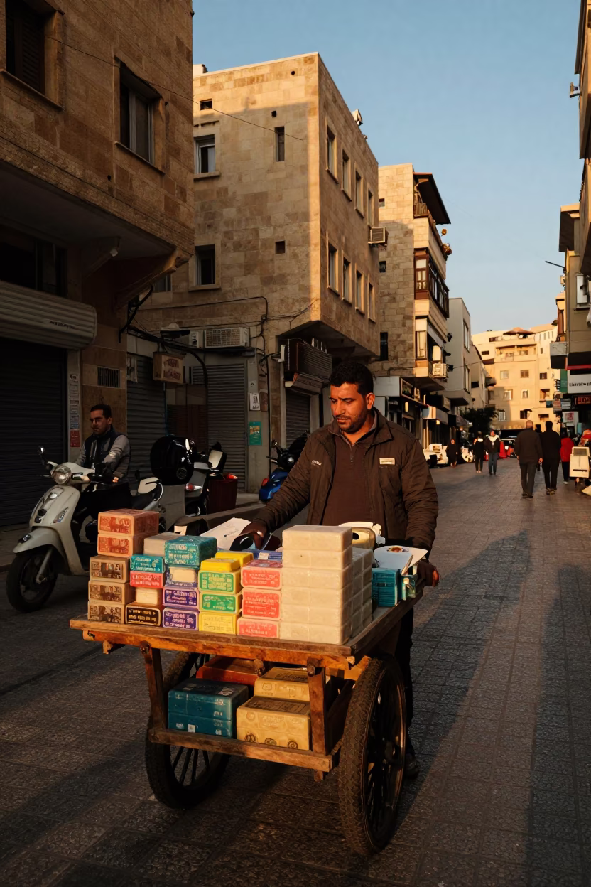 Street Scene in Beirut at Golden Hour in in Beirut, Lebanon