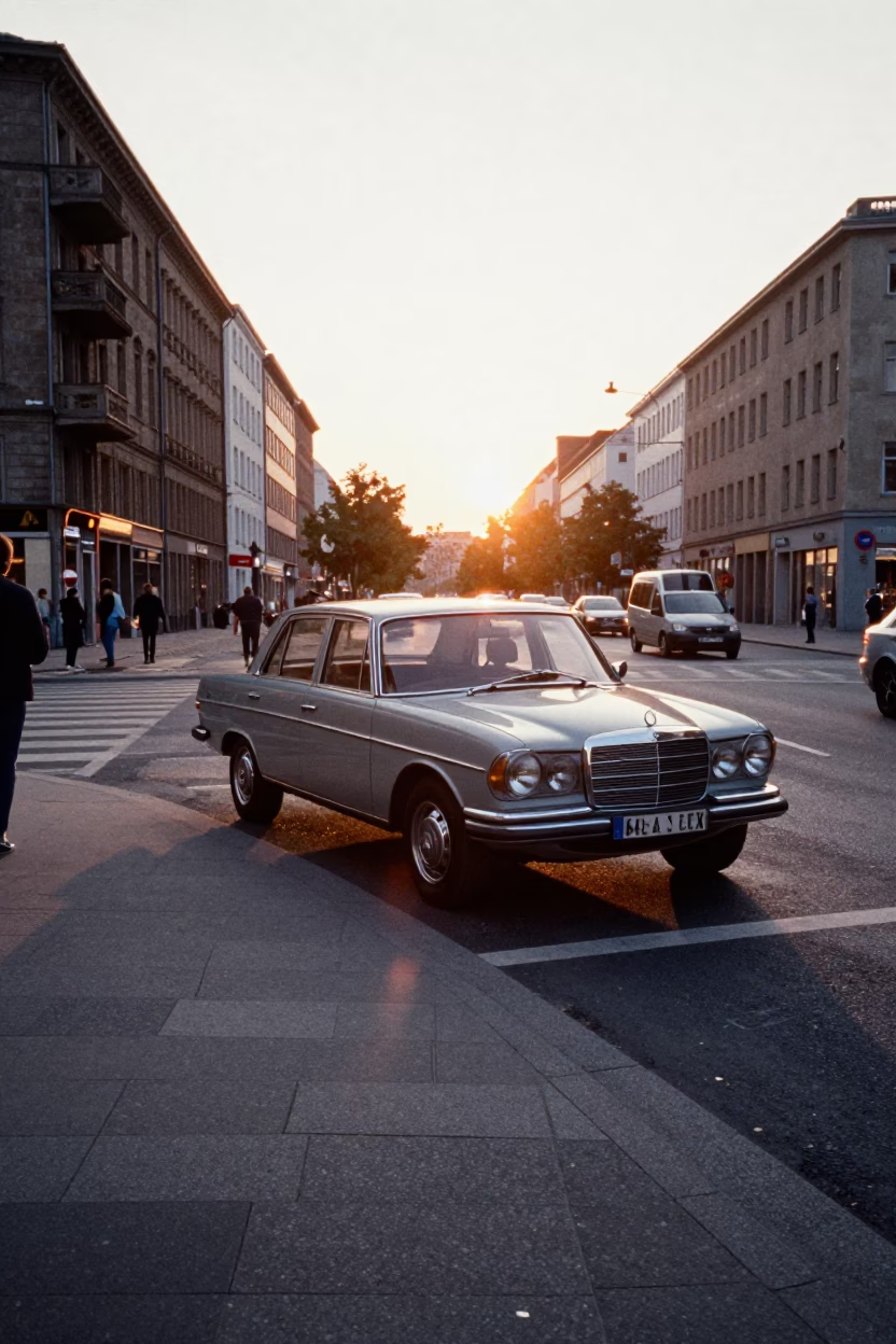 Street Scene in Berlin at Golden Hour in in Berlin, Germany