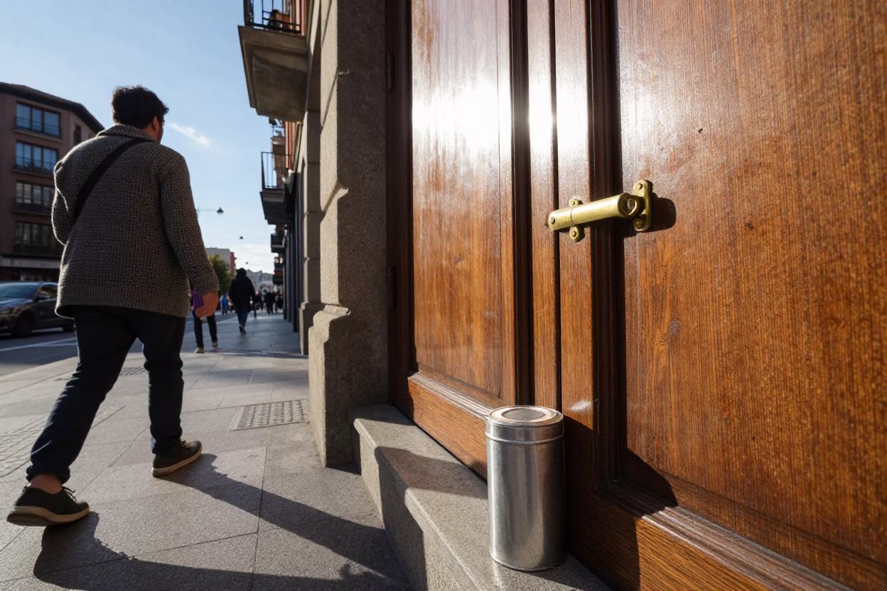 Street Scene in Bilbao at Afternoon Light in in Bilbao, Spain