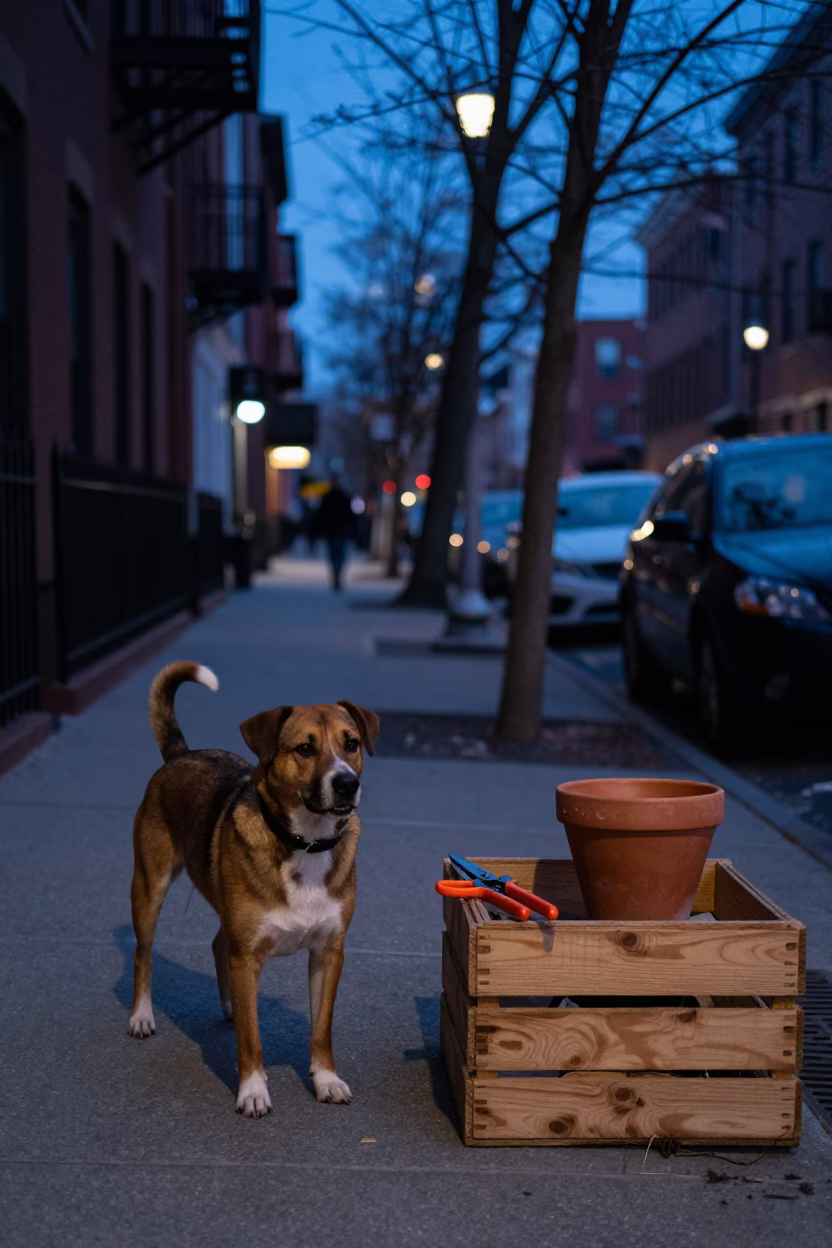 Street Scene in Boston at Blue Hour in in Boston, Massachusetts, United States