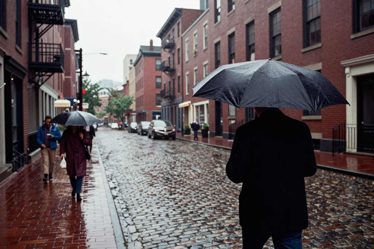 Street Scene in Boston at Midday Light in in Boston, Massachusetts, United States