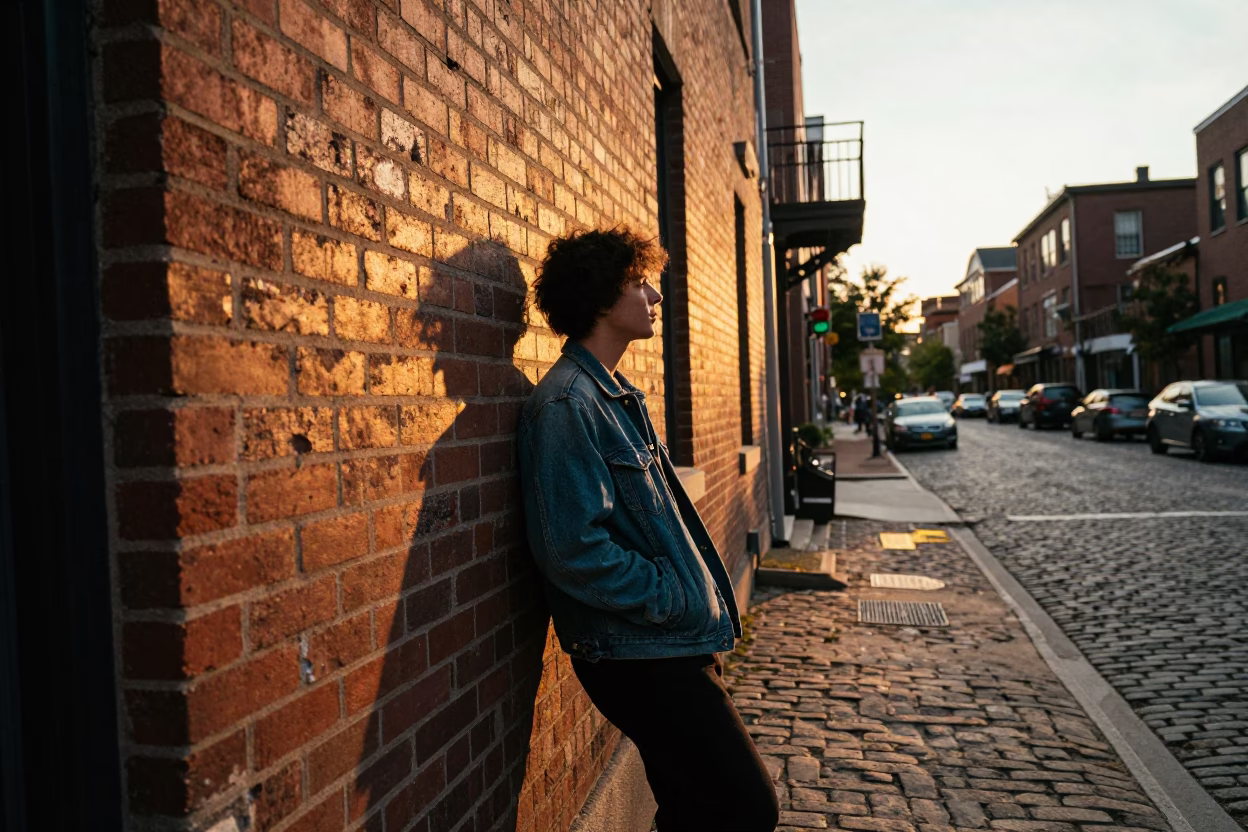 Street Scene in Boston at Sunset Light in in Boston, Massachusetts, United States