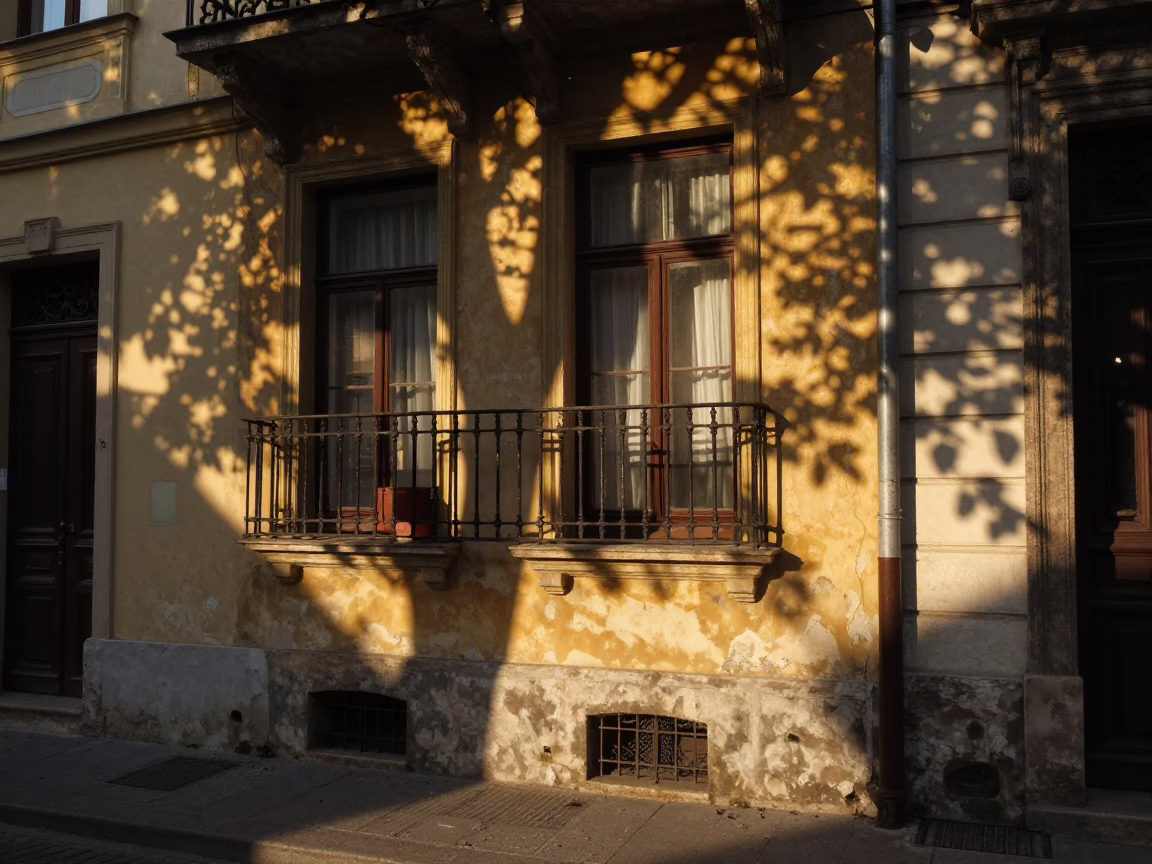 Street Scene in Budapest at The Late Afternoon Light in in Budapest, Hungary