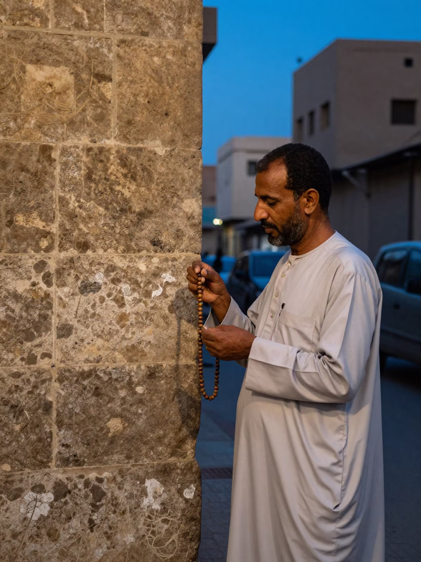 Street Scene in Cairo at Blue Hour in in Cairo, Egypt