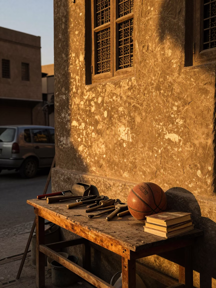 Street Scene in Cairo at Sunset Light in in Cairo, Egypt