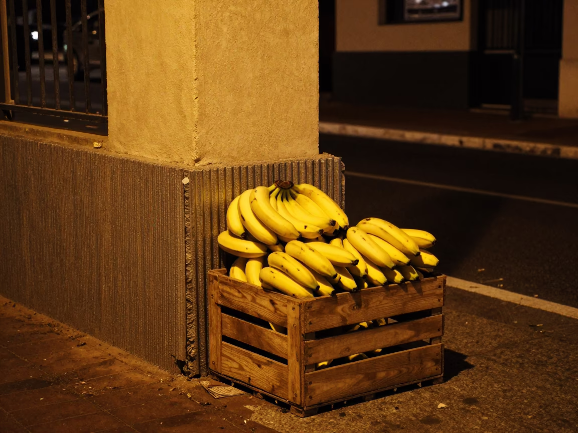 Street Scene in Cape Town at Deep In The Night Light in in Cape Town, South Africa