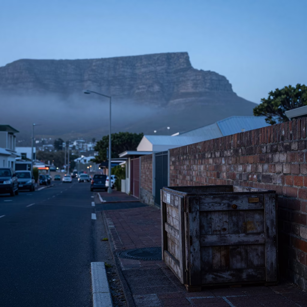Street Scene in Cape Town at Sunrise Light in in Cape Town, South Africa